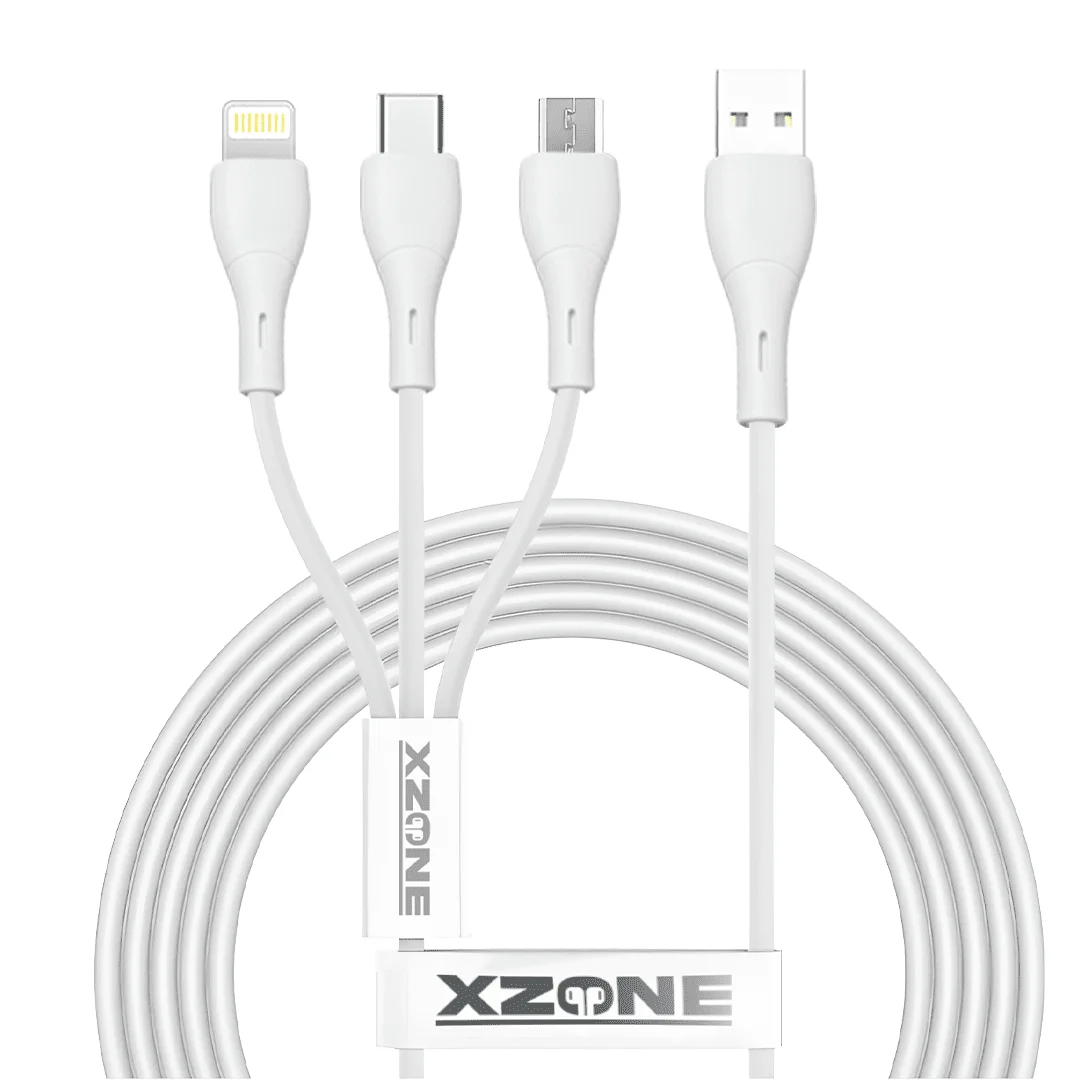 Xzone 3 In 1 Usb to Lightning + Type-C + Micro Cable 1.2M  X-4020G4
