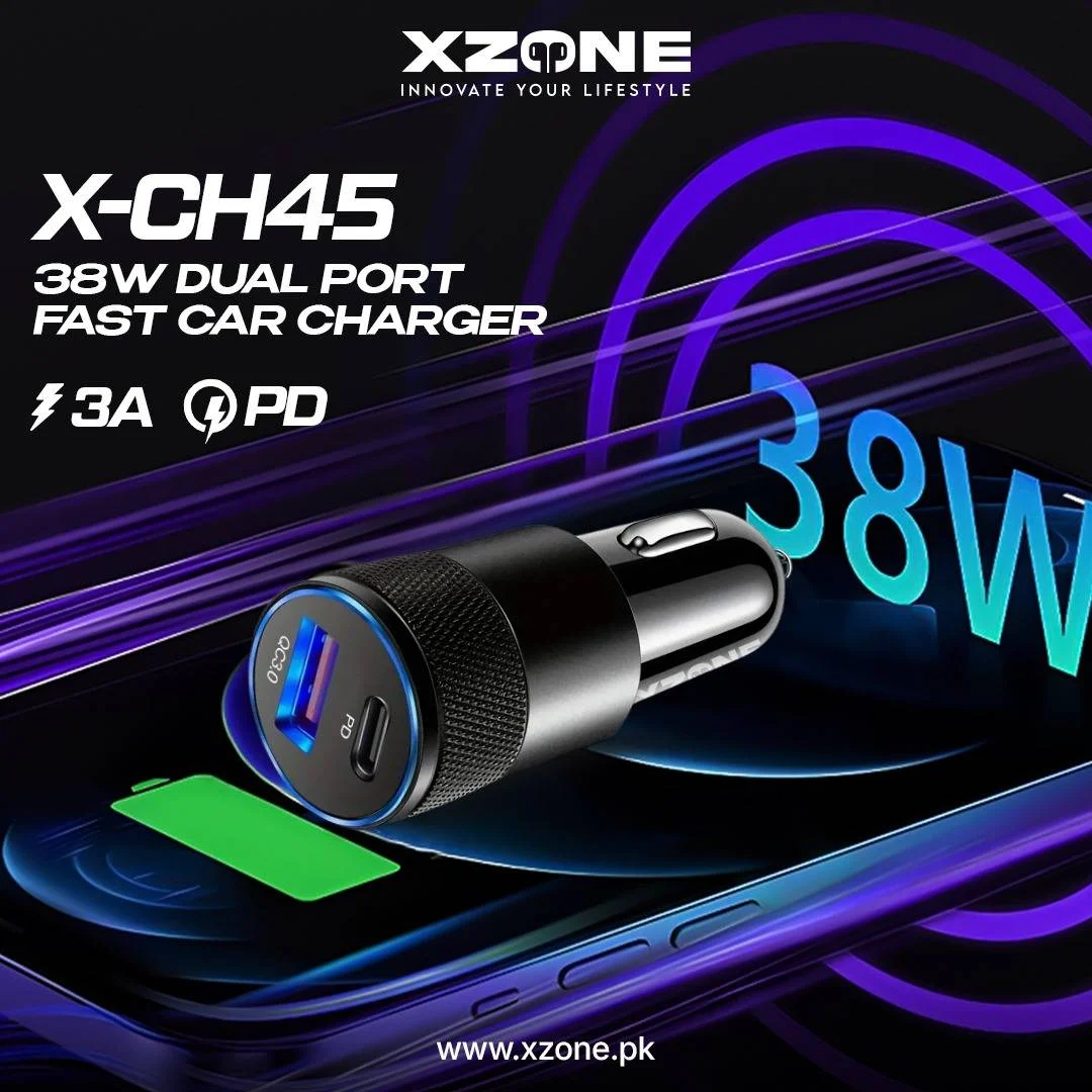 Xzone 38W PD + QC Car Charger X-CH45