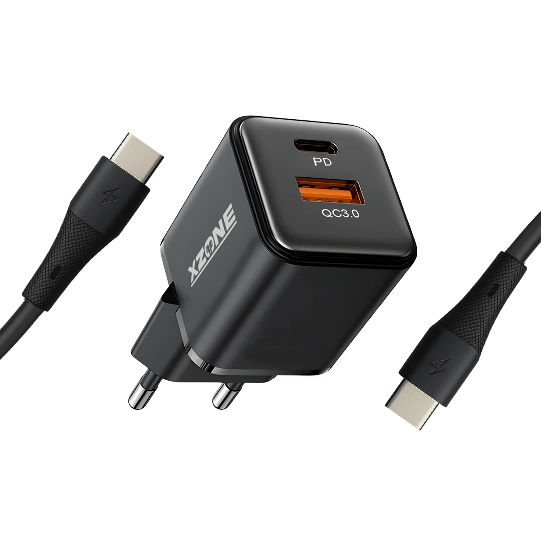 Xzone 20W PD+QC Wall Charger with Type-C Cable  X-QD207