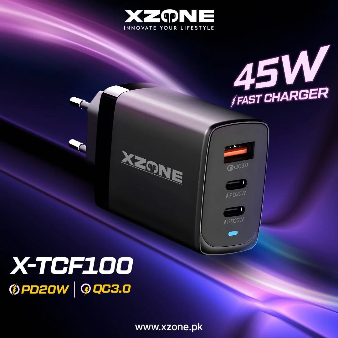 Xzone 45W 2PD + QC Wall Charger X-TCF100