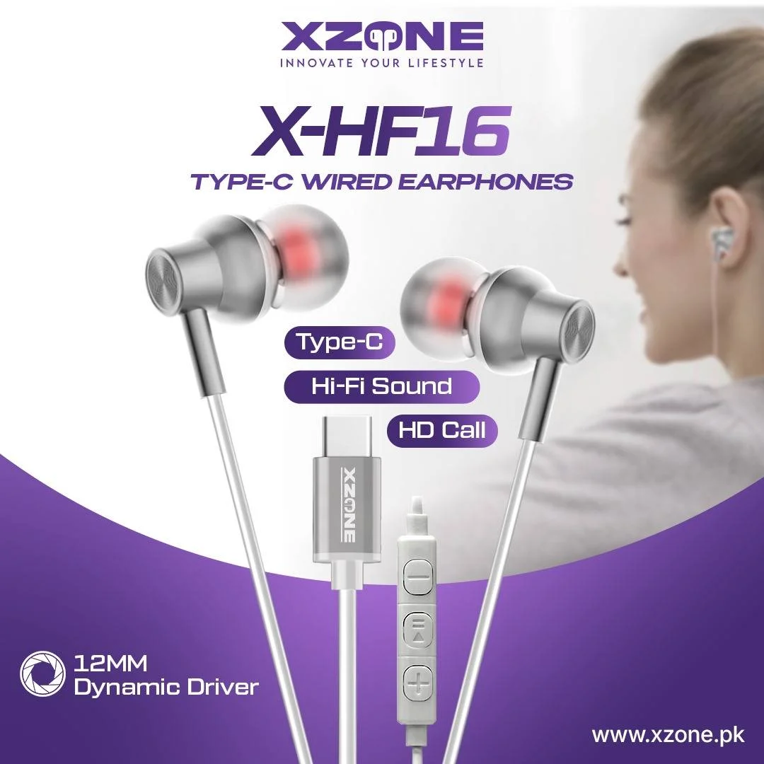 Xzone Wired Earphone Type-C X-HF16 Price in Pakistan