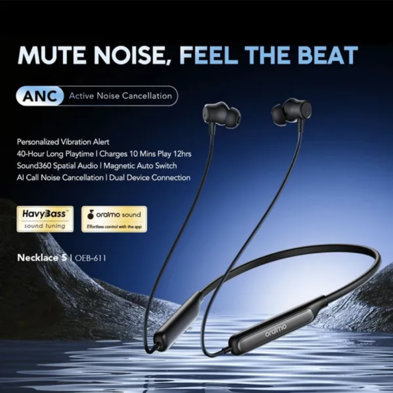 Oraimo Necklace 5 Noise Cancellation & Wireless Earphones (OEB-611) Price in Pakistan