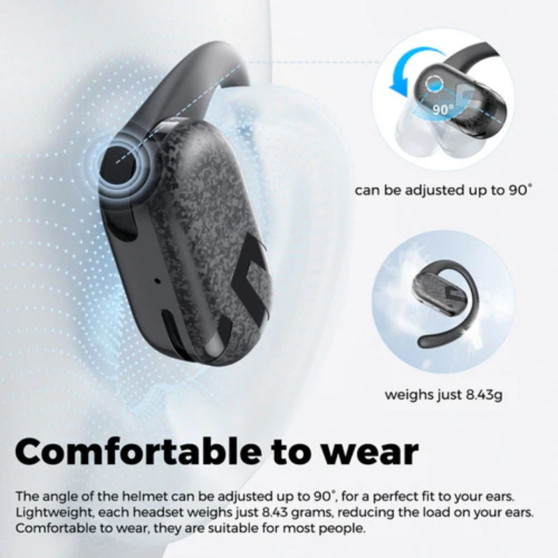 SoundPEATS Breezy Open Ear 90¬? Adjustable Earphones