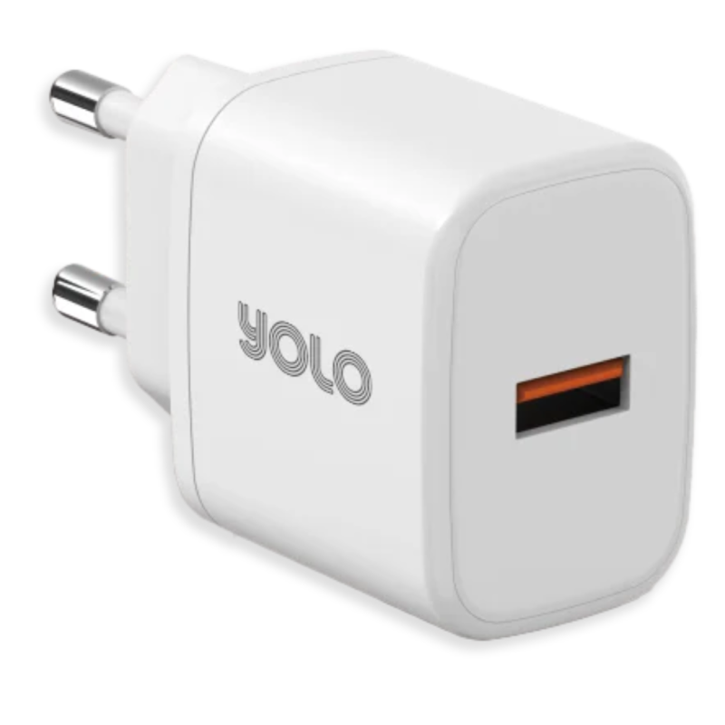 Yolo 18W QC Wall Charger with USB-A to Micro-USB Cable White ‚Äì Y-182 Price in Pakistan