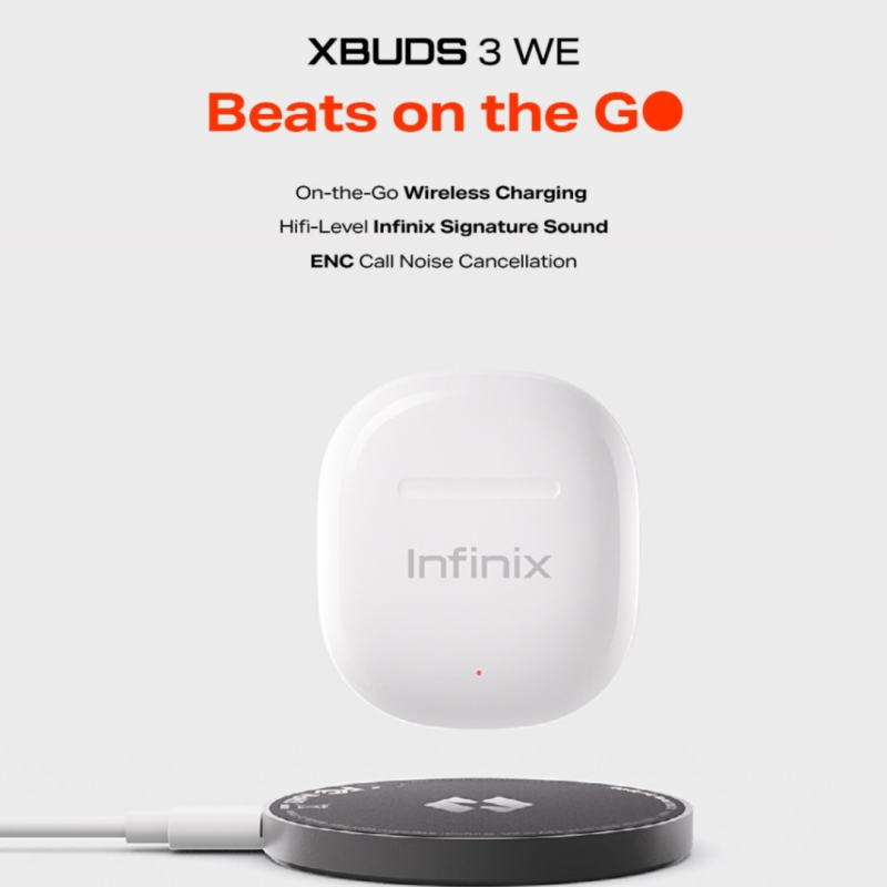 Infinix XBuds 3 WE ENC Bluetooth Wireless Earbuds White XE29