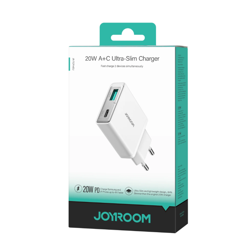 Joyroom 20W A+C Super Slim Charger White ‚Äì JR-TCF14 Price in Pakistan
