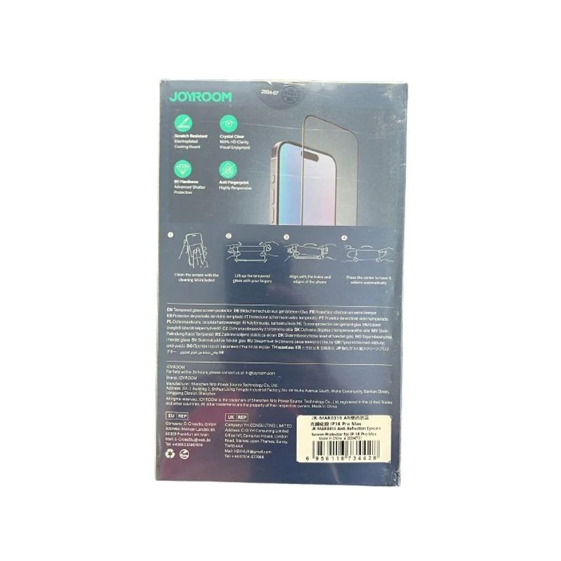 Joyroom JR-MAR0318 Anti-Reflection Eyecare Screen Glass Protector For iphone 16 Pro Max Price in Pakistan