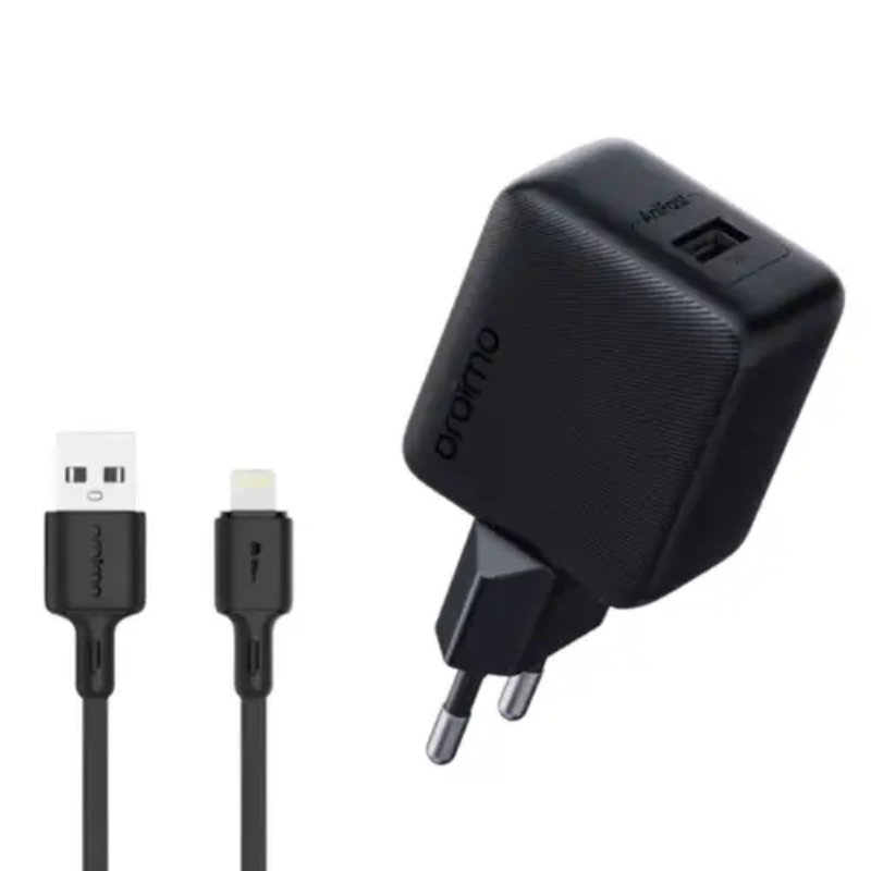 Oraimo Charger Kit Lightning-USB Black (OCW-5184E+L53) Price in Pakistan