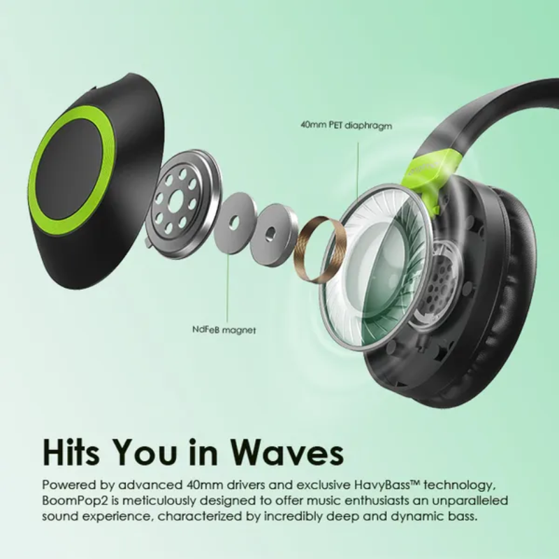 Oraimo BoomPop 2 ENC Over-Ear Wireless Headphones (OHP-610)
