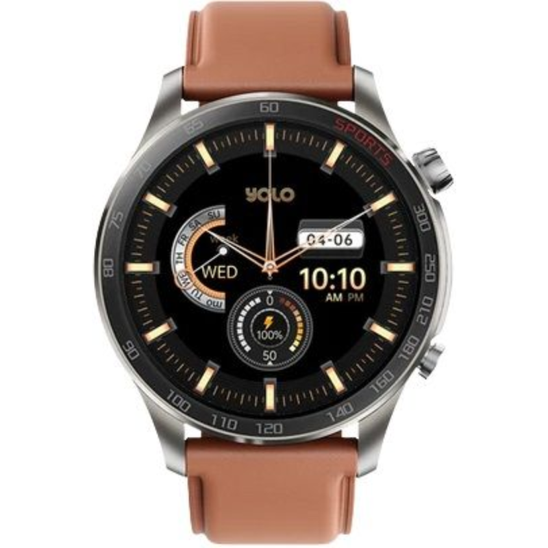 Yolo Ultron Genuine Leather Strap Smart Watch