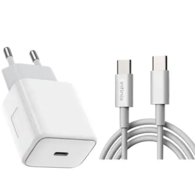 Infinix 20W Wall Charger Kit with Type-C Cable White XC05 Price in Pakistan