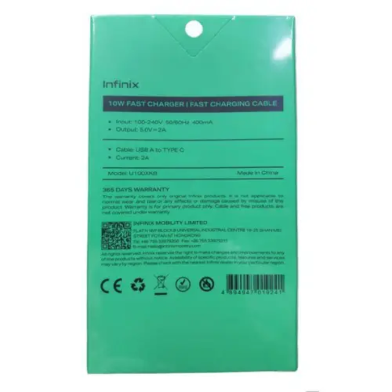 Infinix 10W Type-C Charger Kit XC08
