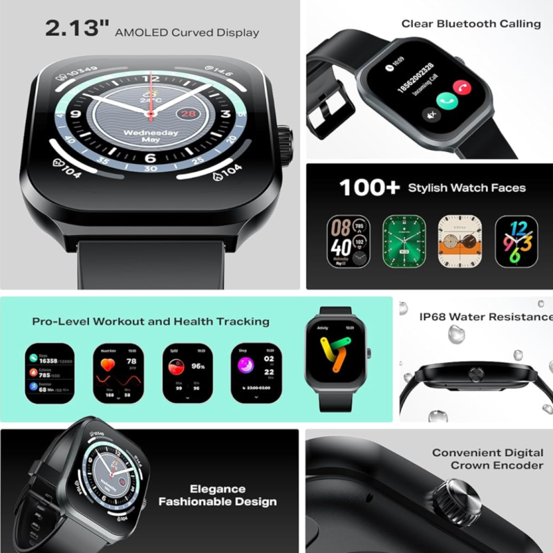 Infinix XWatch 3 Plus SmartWatch Black XW3P