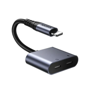 Joyroom Audio-Transfer Series 2-in-1 Audio Adapter (Lightning to Dual Lightning)-Black SY-L02