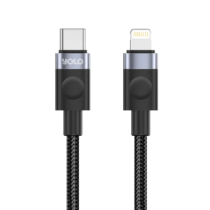 Yolo Flow Type-C to Lightning Fast Charging Cable Black Y-080
