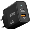 Yolo 45W Dual Port USB-A + Type-C GaN Charger Black‚Äì Y-451