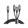 Joyroom SA21-1T3 30W 3-in-1 Fast Charging Cable (Type-C to L+C+M) 1.2m - Black
